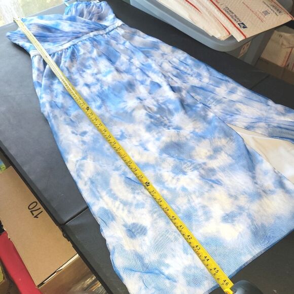 Guess Blue Tie Dye Midi Slit Dress 10 - Picture 14 of 15